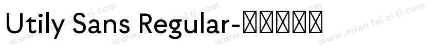 Utily Sans Regular字体转换